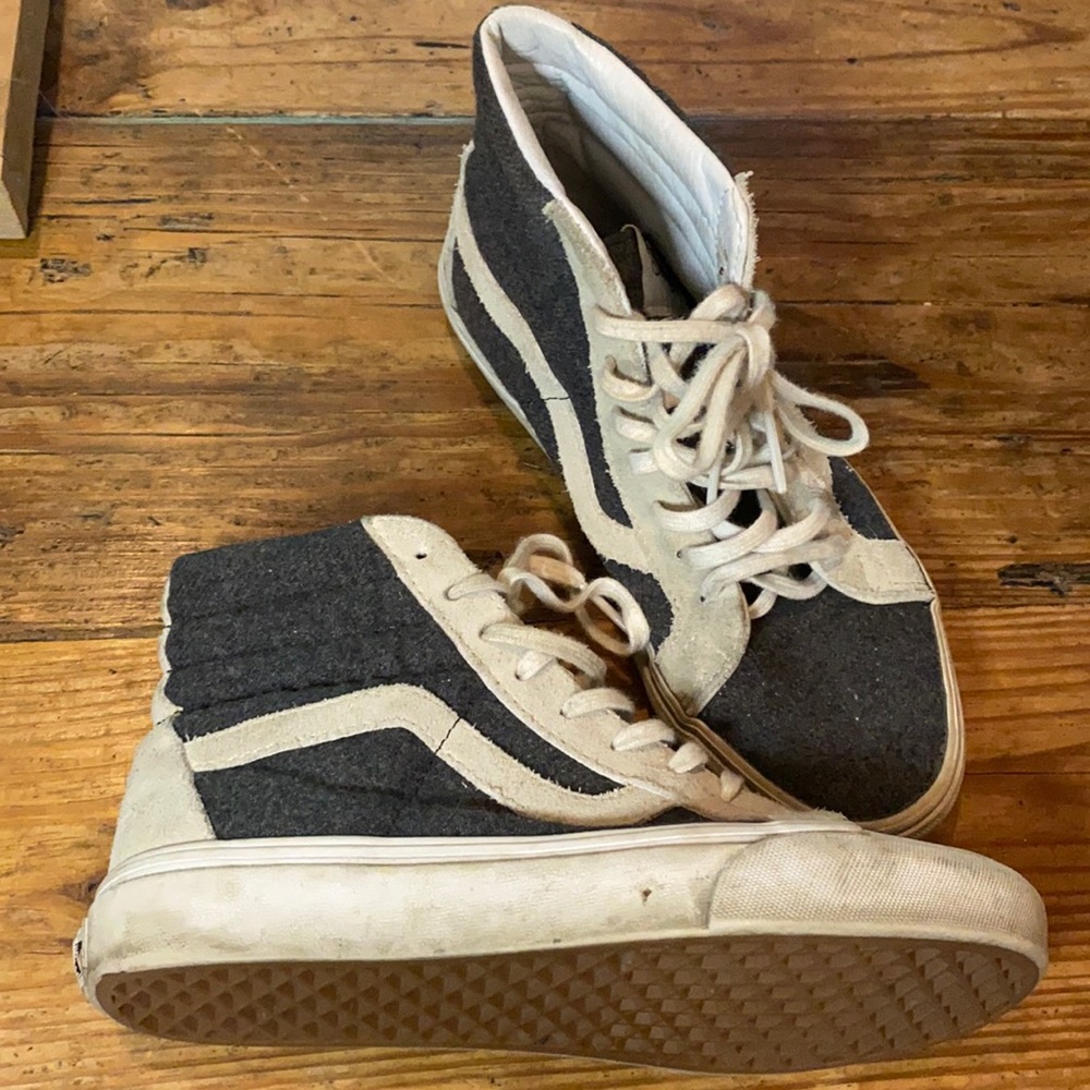 Madewell x Vans suede grey and white SK8- Hi high tops - Mens 5.5 / Women’s 7